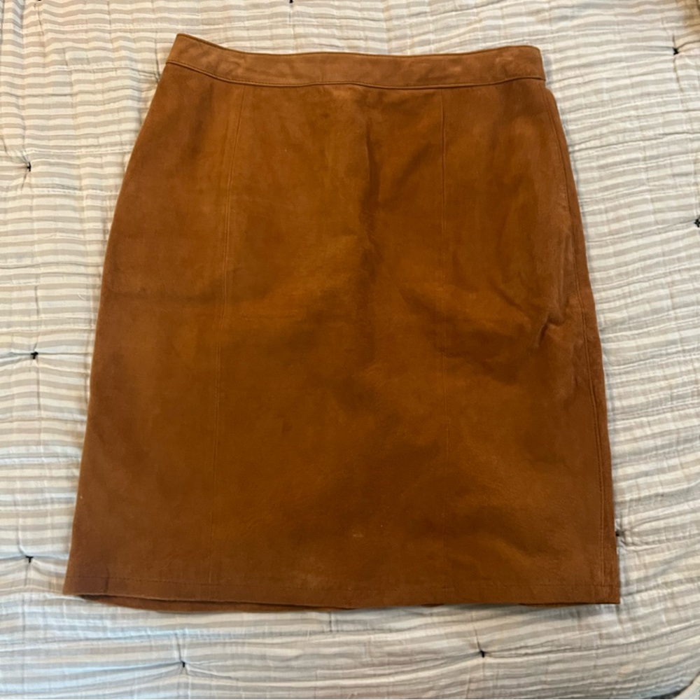 Forenza Italian 100% Suede Leather Skirt